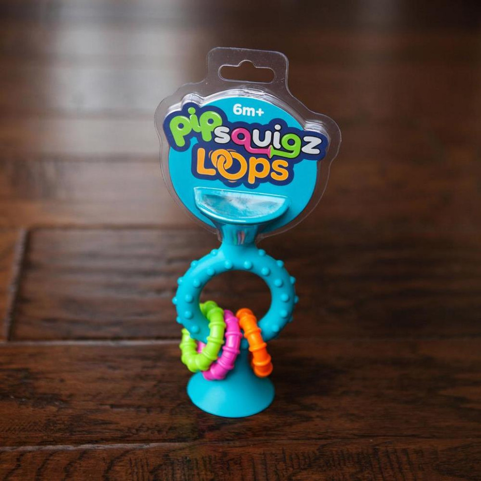 Прорізувач-брязкальце Fat Brain Toys F166ML pipSquigz Loops на присосках