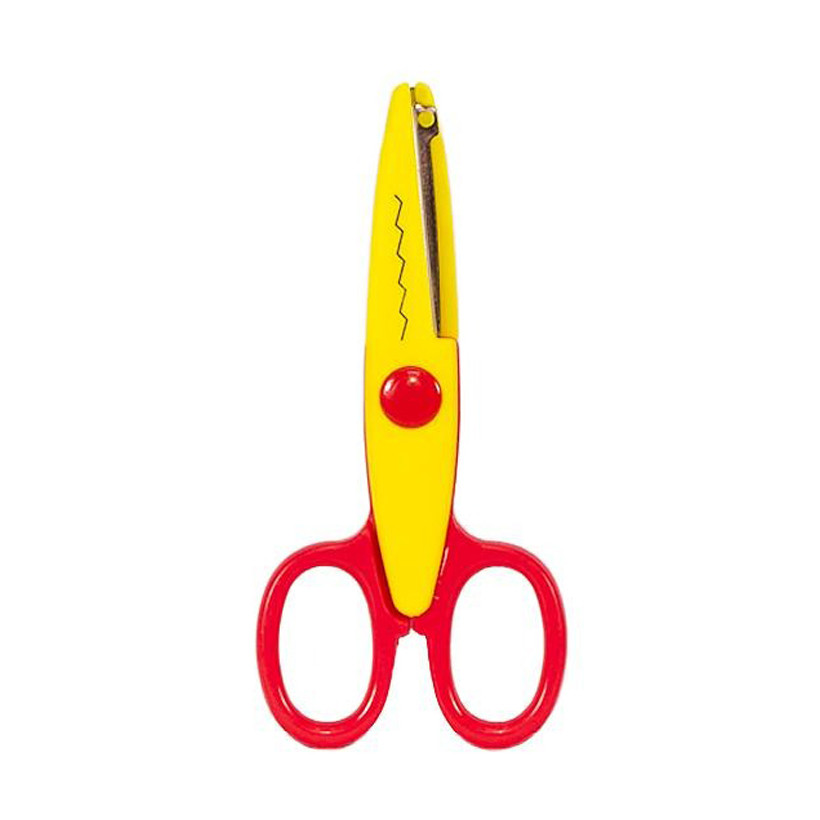 Ножницы детские Bambi 80685(Red-Yellow) с фигурным лезвием