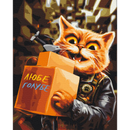 Картина за номерами "Котик волонтер" © Маріанна Пащук Brushme BS53948, 40x50 см 