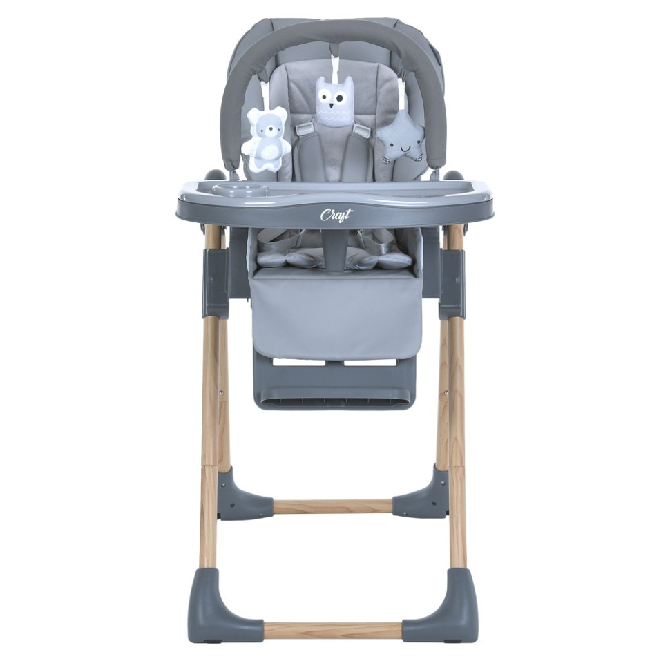Стульчик для кормления CRAFT El Camino ME 1115-W Gray, до 15 кг