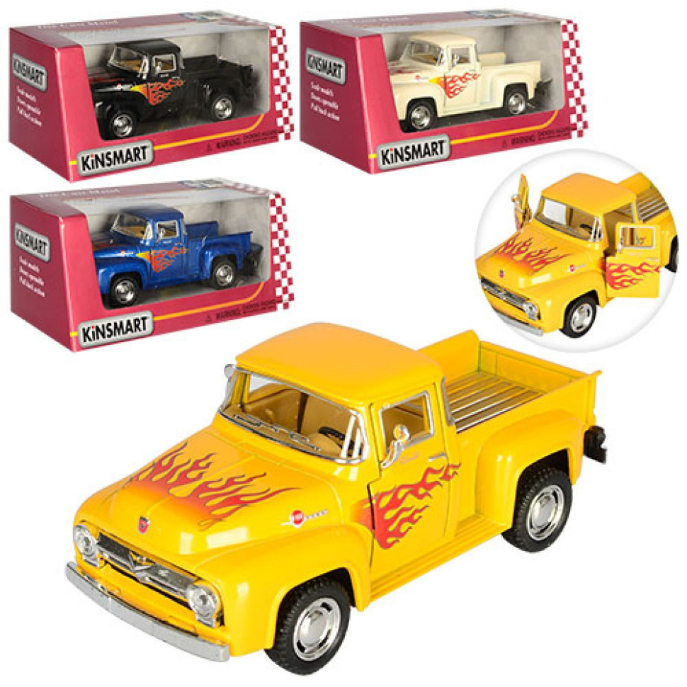 Машинка металлическая Pickup FORD F-100 (1956) Kinsmart KT5385FW инерционная 1:38