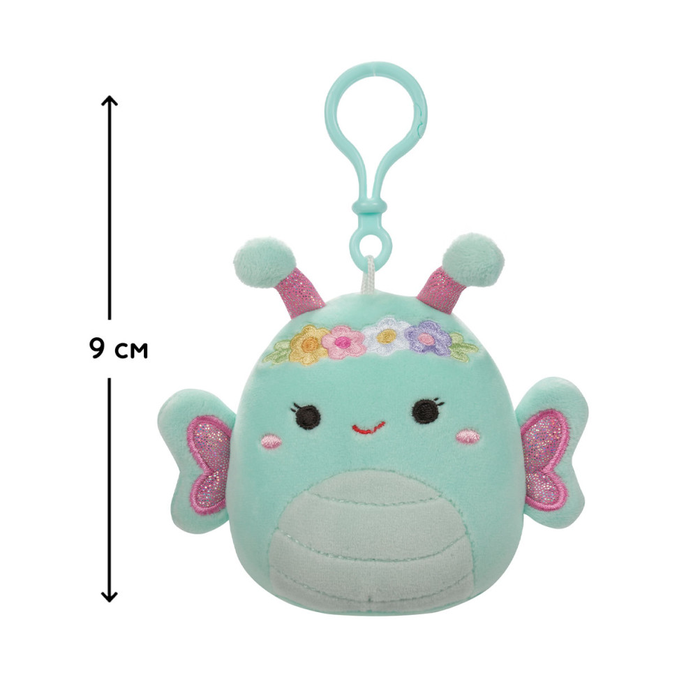 Мягкая игрушка Бабочка Рейна Squishmallows SQCP00181 на клипсе 9 см