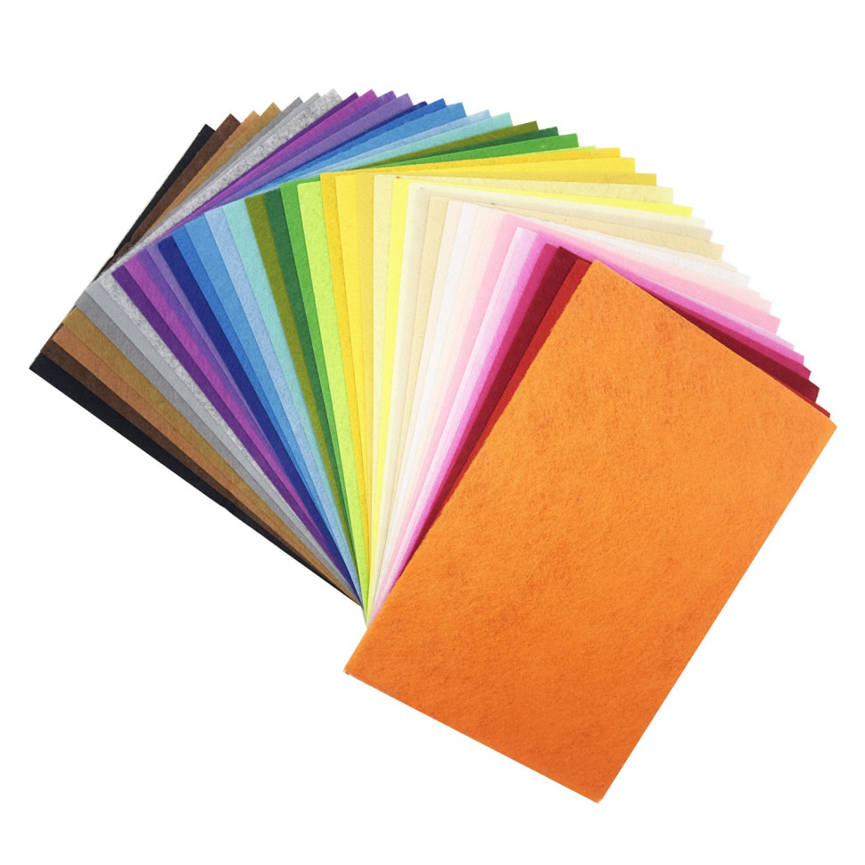 Набір фетру середньої жорсткості Bambi FTRMIX-40, 1 мм, 20х30 см, 40 аркушів, мікс кольорів