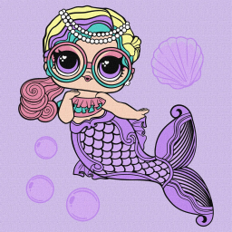 Картина по номерам "L.O.L. Surprise! Mermaids Miss Sea" Идейка KHO6263, 40х40 см