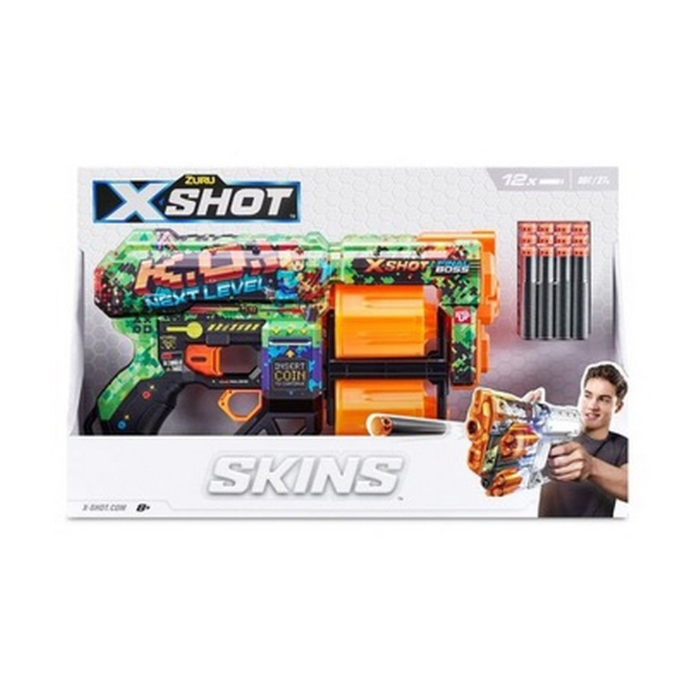 Скорострельный бластер X-SHOT 36517A Skins Dread Boom (12 патронов)