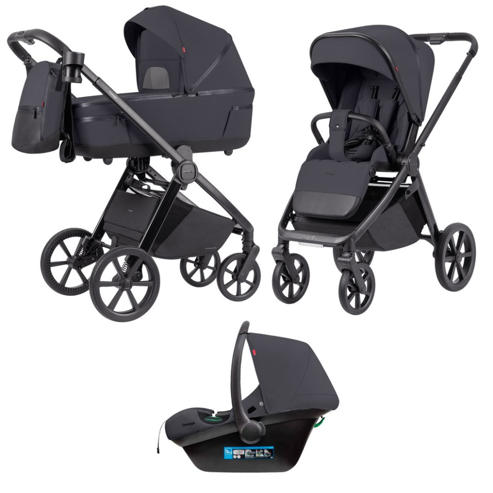 Коляска универсальная 3 в 1 Omega CRL-6545 CARRELLO CRL-6545 Meteor Grey