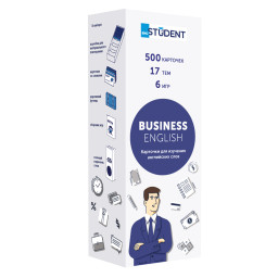 Карточки для изучения английского языка "BUSINESS ENGLISH" English Student 591225959 англ-рус 500 карточек