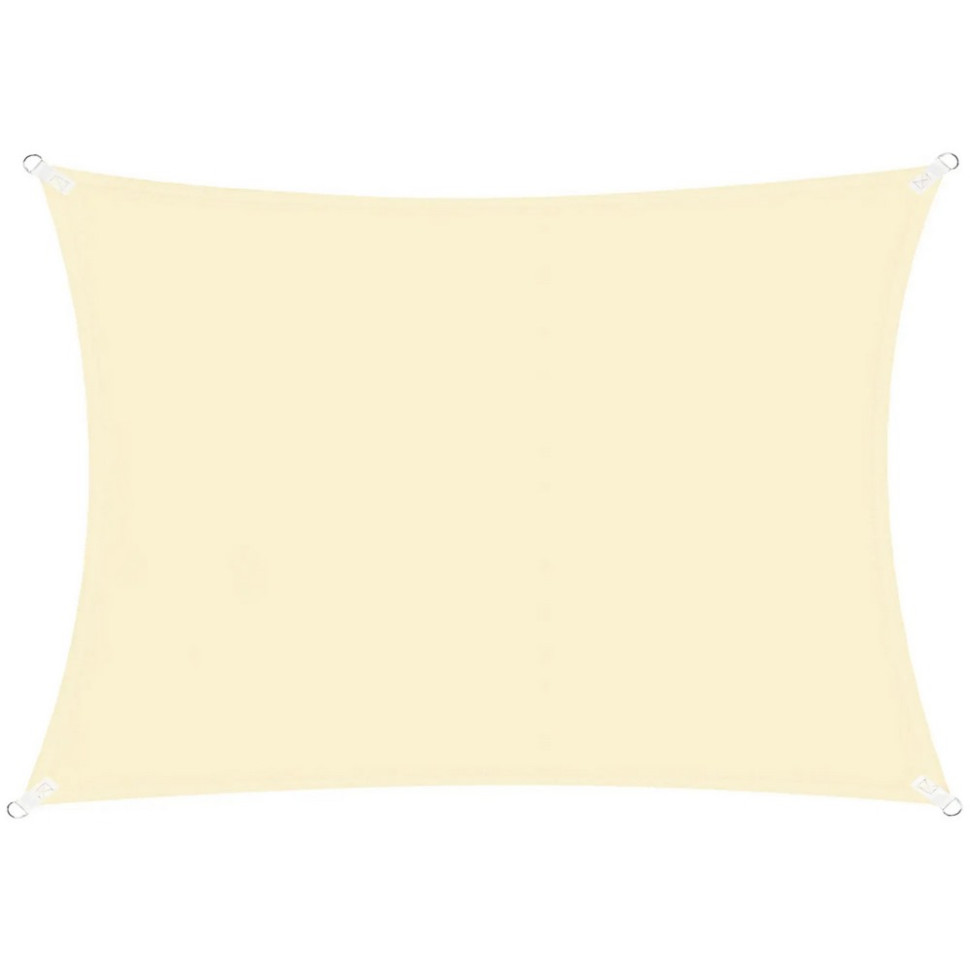 Тент-парус теневой для дома, сада и туризма Springos SN1040, 3 x 2 м, Light Yellow