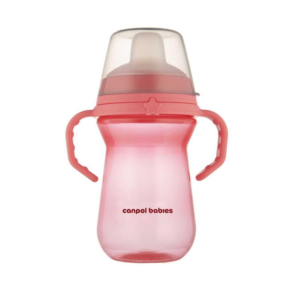 Кружка тренувальна з силіконовим носиком FirstCup Canpol babies 56/615_pin 250 мл
