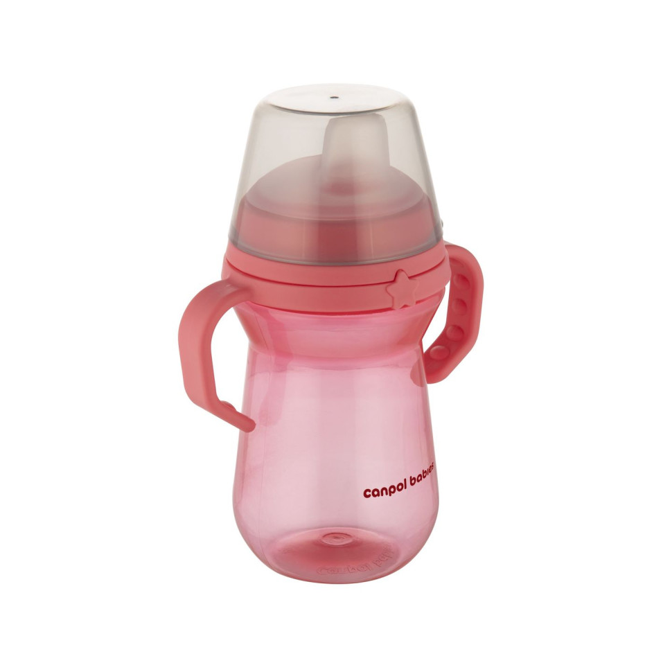 Кружка тренувальна з силіконовим носиком FirstCup Canpol babies 56/615_pin 250 мл