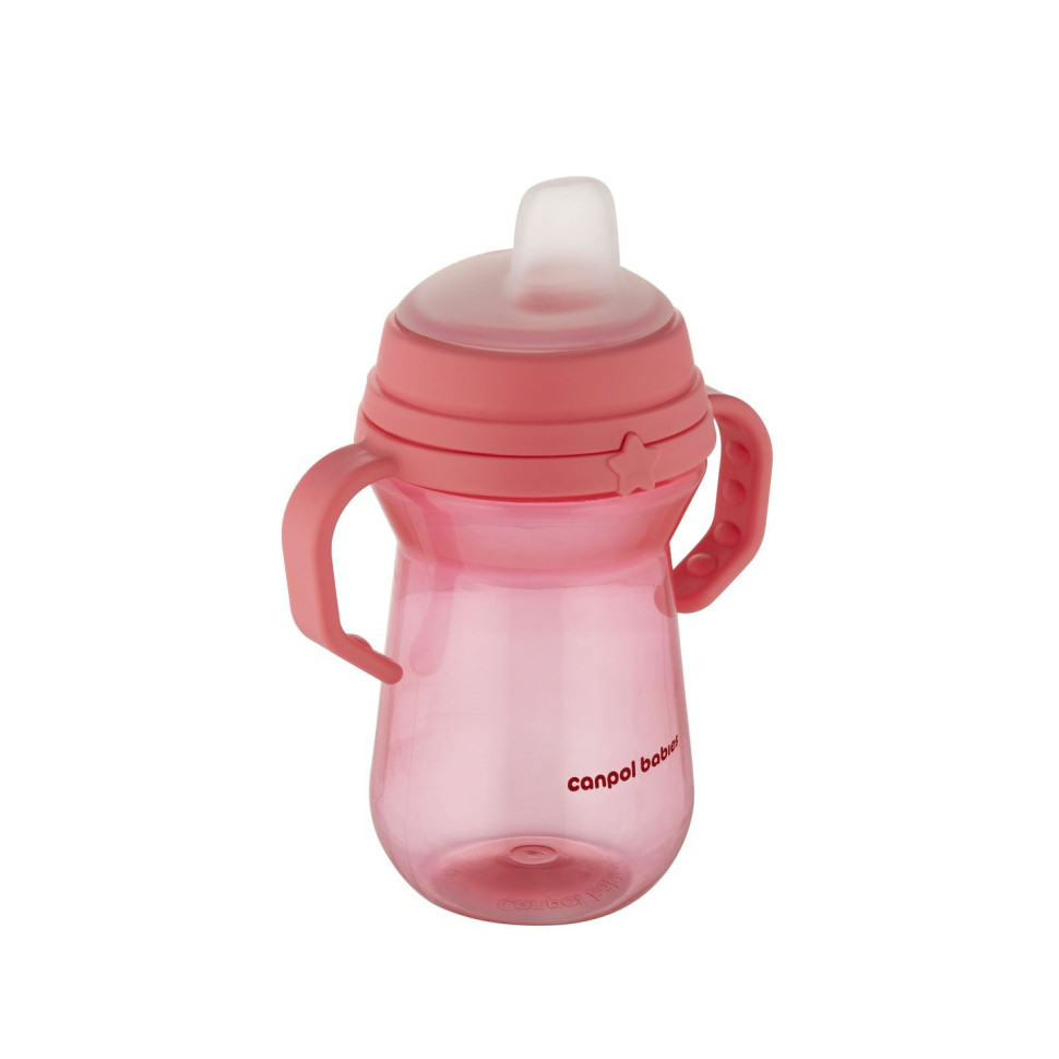 Кружка тренувальна з силіконовим носиком FirstCup Canpol babies 56/615_pin 250 мл