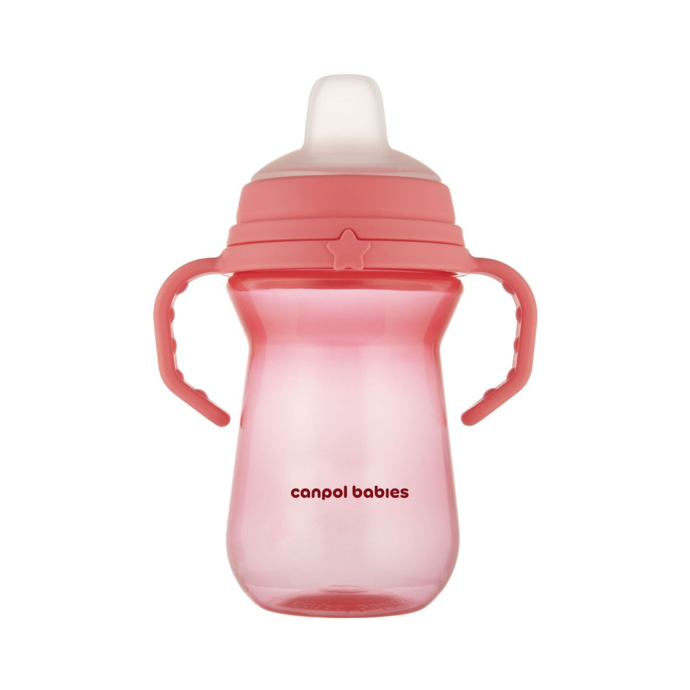 Кружка тренувальна з силіконовим носиком FirstCup Canpol babies 56/615_pin 250 мл