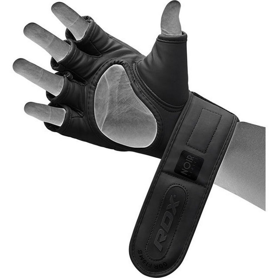 Перчатки для ММА F15 Noir Matte RDX Inc Limited GGR-F15MB-M, Black, M (капа в комплекте)