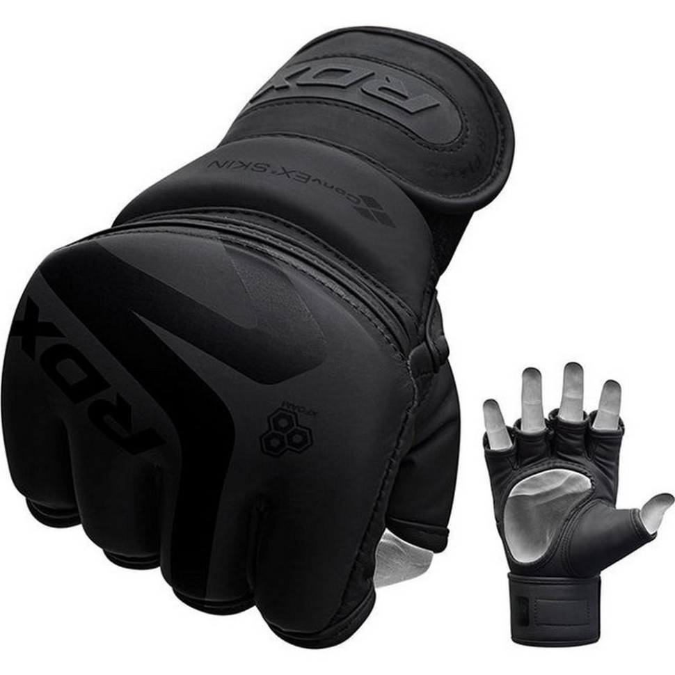 Перчатки для ММА F15 Noir Matte RDX Inc Limited GGR-F15MB-M, Black, M (капа в комплекте)