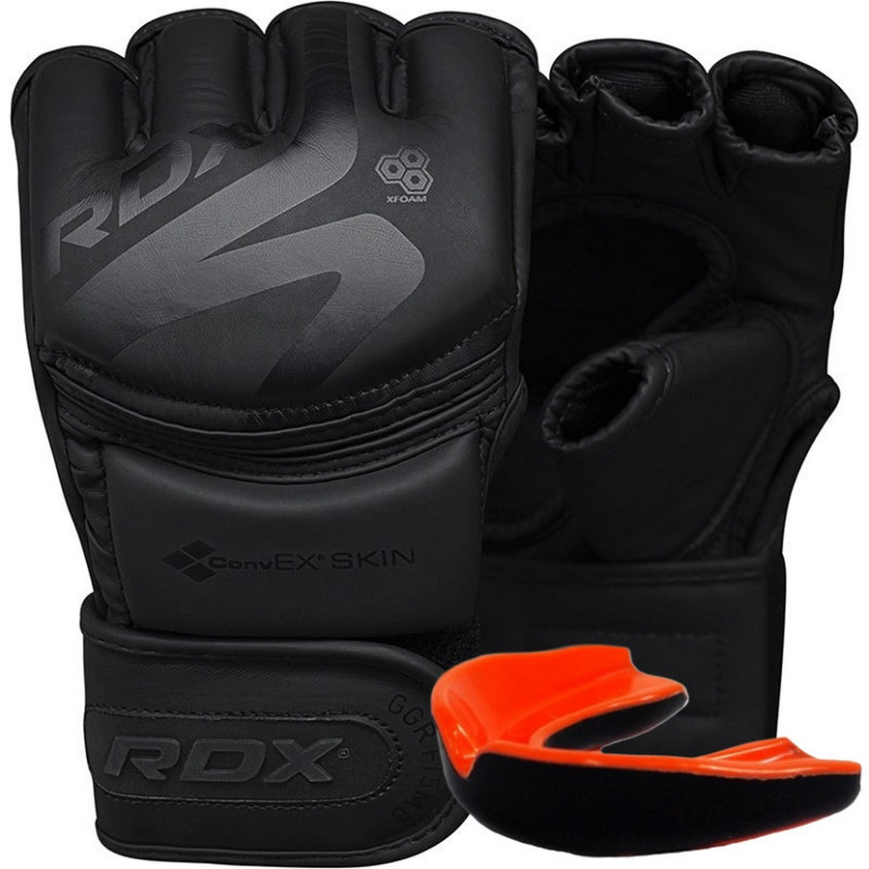 Перчатки для ММА F15 Noir Matte RDX Inc Limited GGR-F15MB-M, Black, M (капа в комплекте)