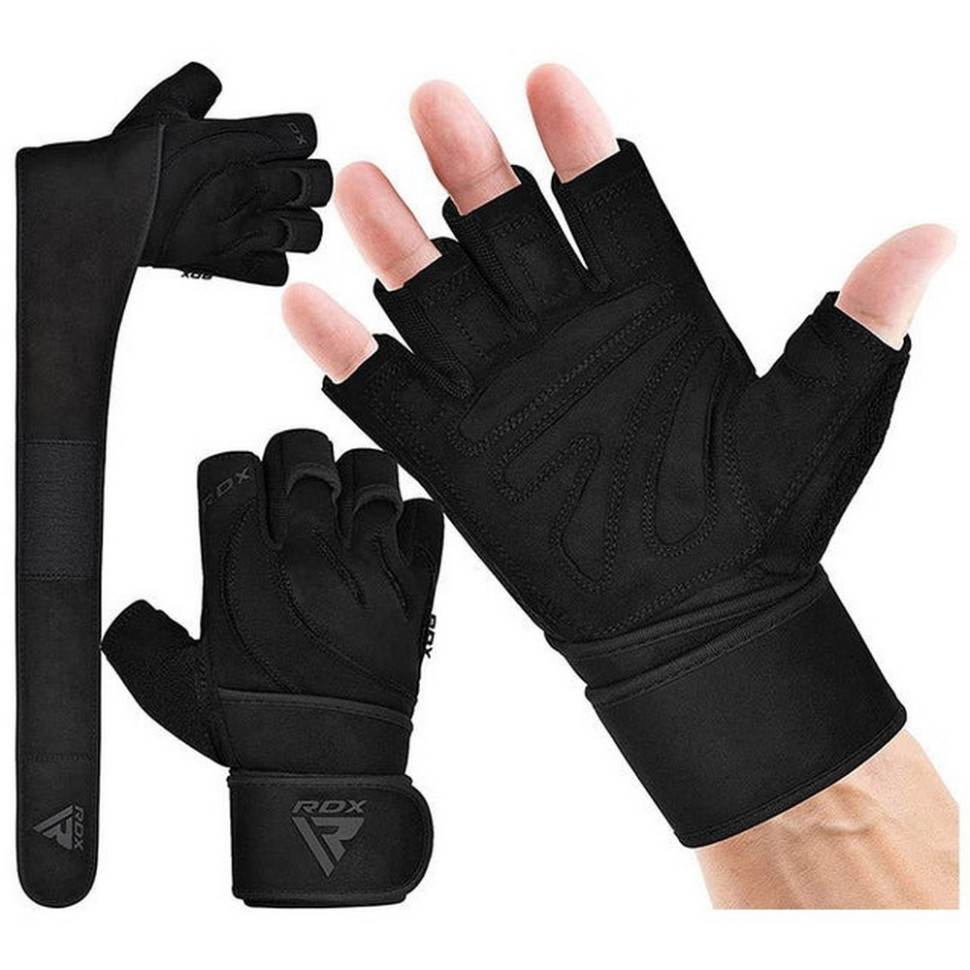 Рукавички для фітнесу L4 Micro Plus RDX Inc Limited WGM-L4B-M+ Black, M