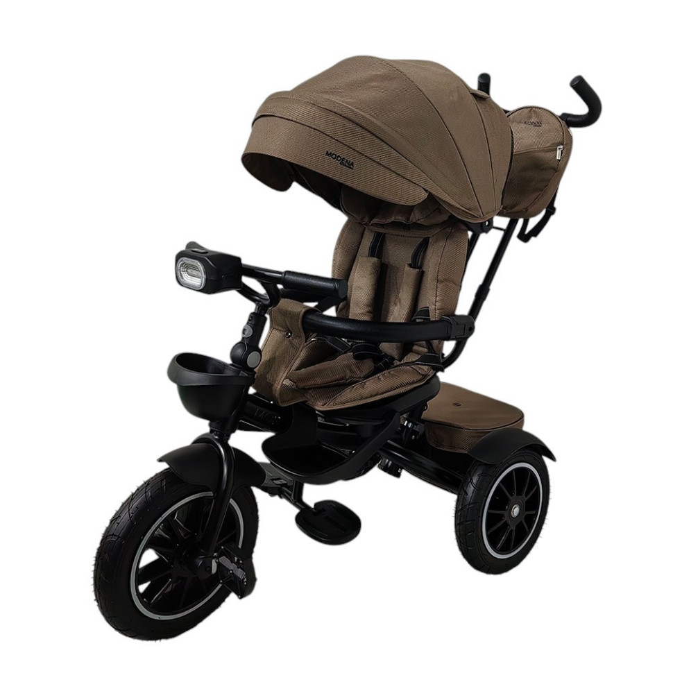 Дитячий триколісний велосипед MODENA El Camino ME 1193 Beige Praline, з батьківською ручкою