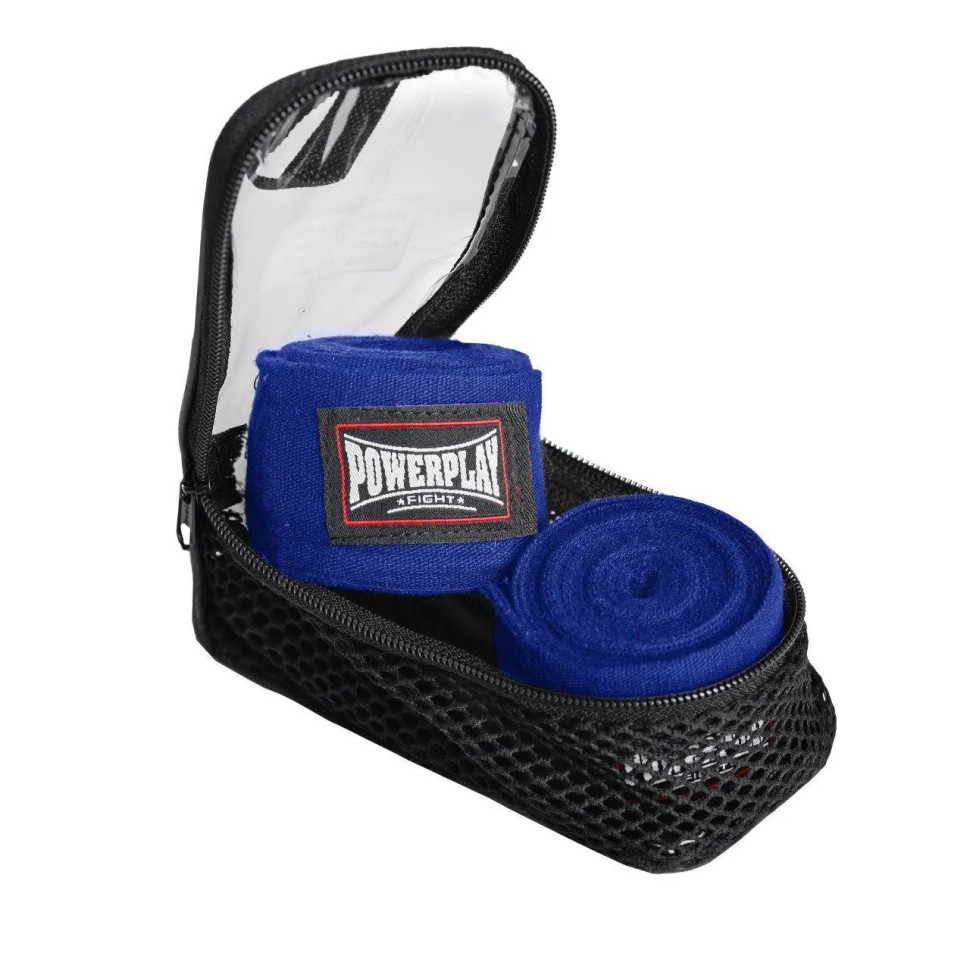 Бинты для бокса PowerPlay PP_3046_4m,Blue, Сині (4м)
