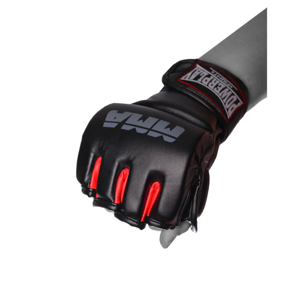 Перчатки для MMA PowerPlay PP_3053_S/M, Черно-Черные S/M