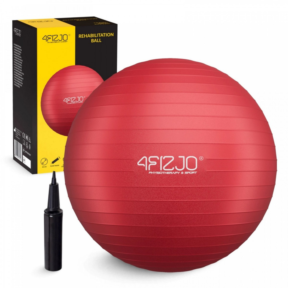 М'яч для фітнесу фітбол 4FIZJO P-5907739316387, 85 см, Red