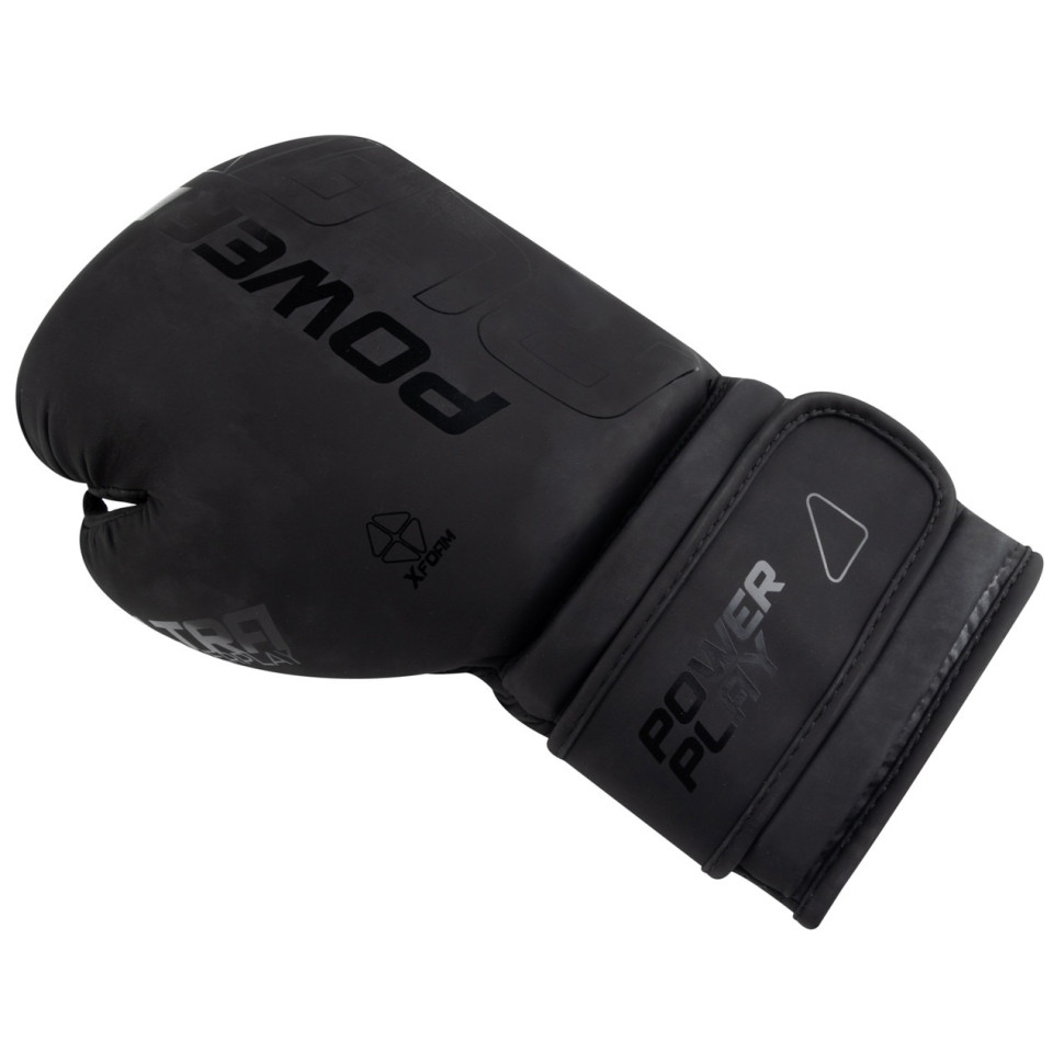 Боксерские перчатки 3024 Ultra Mat PowerPlay PP_3024_12oz_Black, Черные 12 унций