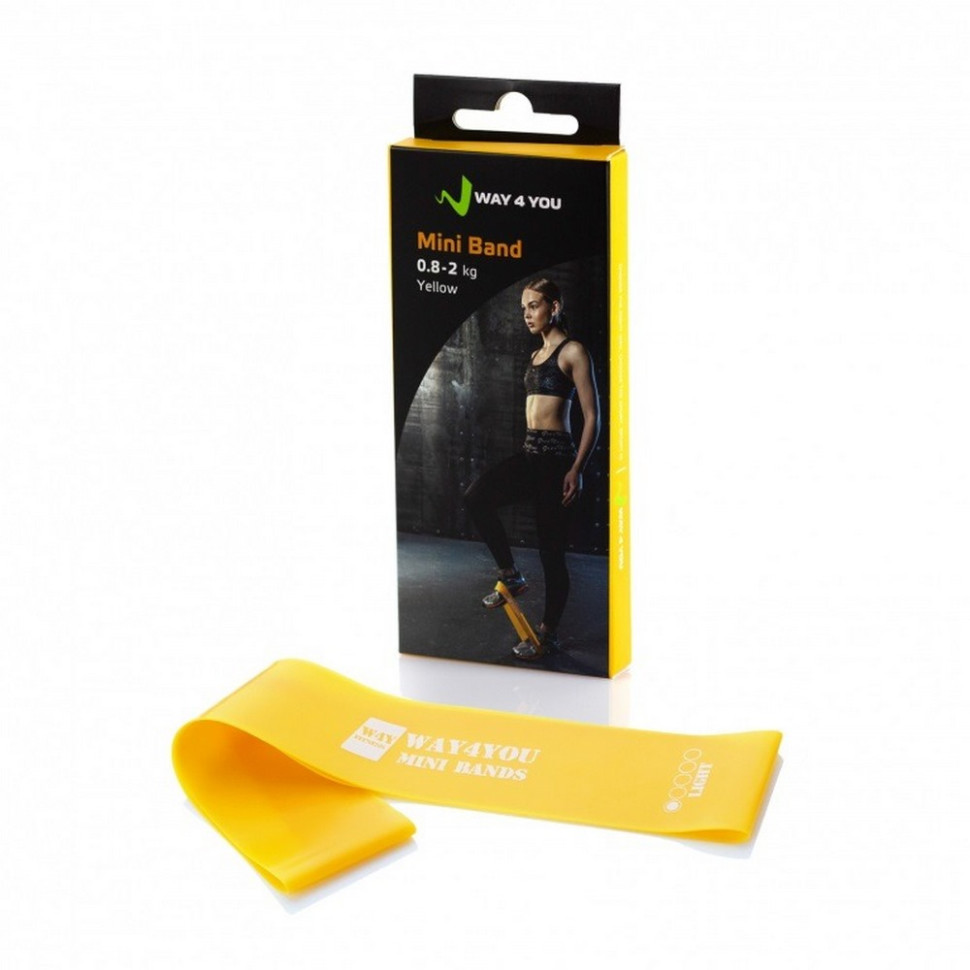Еспандер для ніг Mini Bands Way4you w40011 Жовтий 0,8 - 2 кг