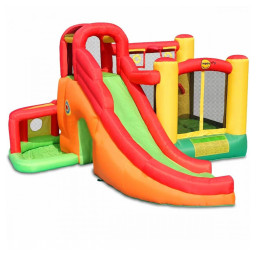 Надувной батут - Игровой Центр 11 в 1 Happy Hop 9206-HH нагнетатель воздуха в комплекте 445х385х250 см