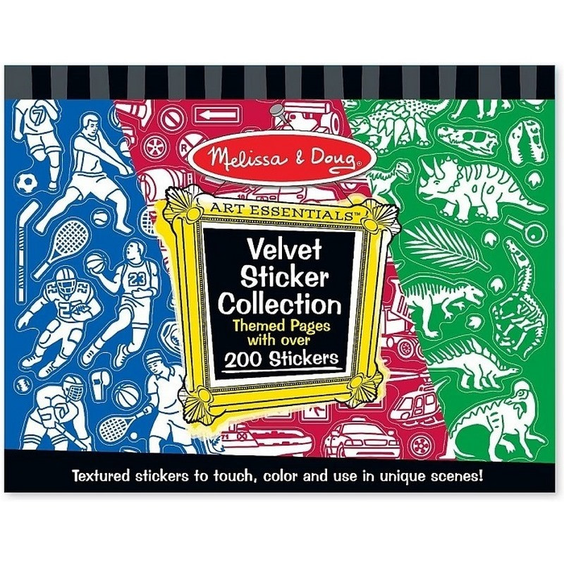 Набір вельветових наліпок для хлопчиків Melissa&Doug MD4236, 200 стікерів