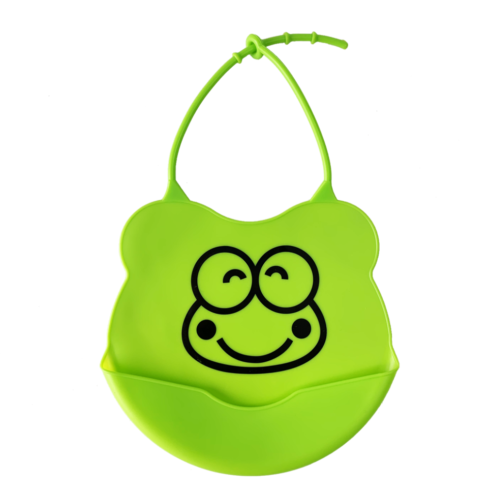 Детский слюнявчик Мини  Mega Zayka MGZ-0604(Green) силиконовый