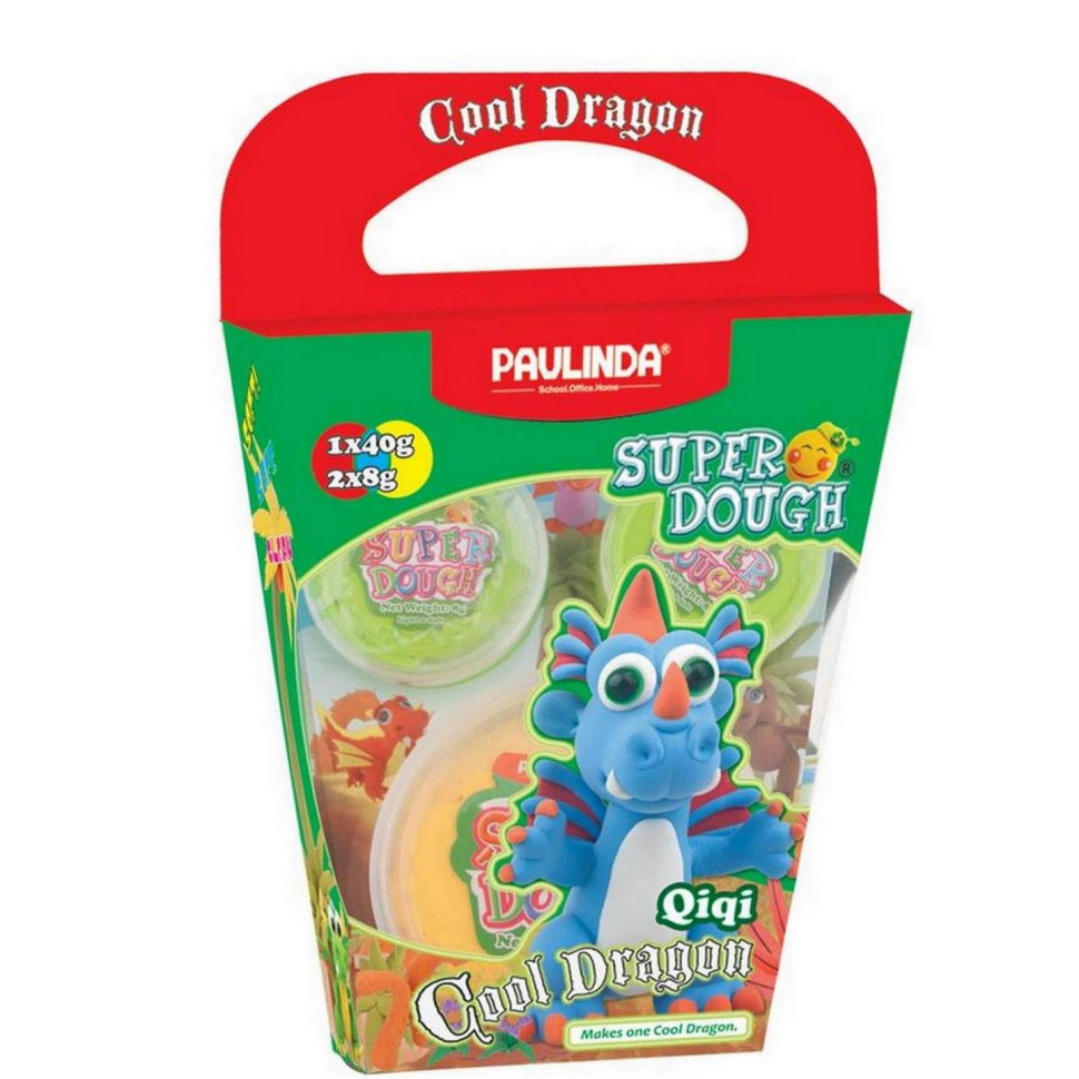 Масса для лепки Paulinda Super Dough Cool Dragon Дракон голубой PL-081378-14
