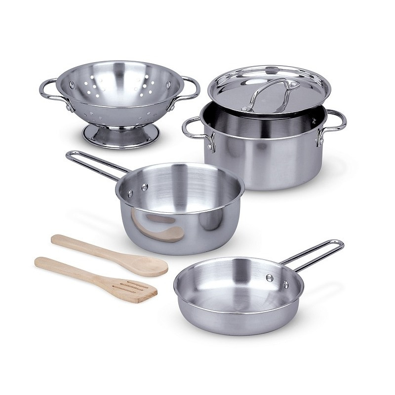 Ігровий набір посуду Melissa&Doug MD4265 з нержавіючої сталі