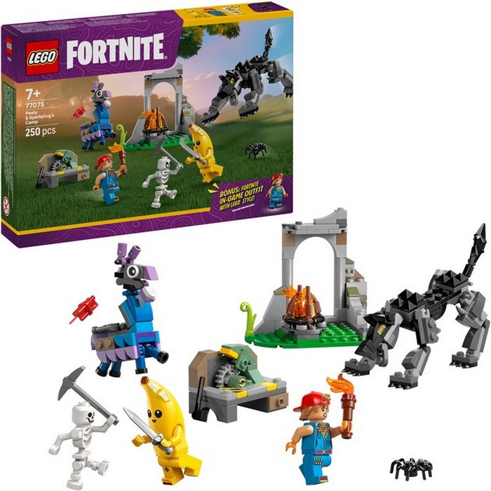 Конструктор Fortnite Лагерь Peely и Sparkplug LEGO 77075, 250 деталей