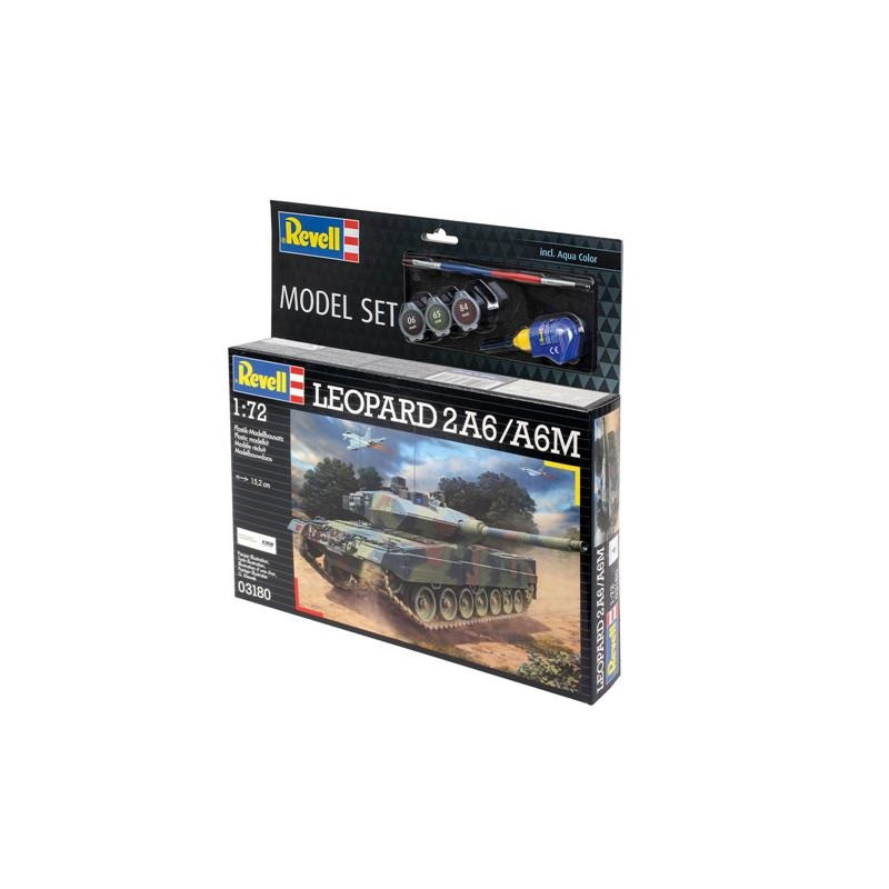 Сборная модель Танк Леопард 2A6/A6M Revell RVL-63180 уровень 4, масштаб 1:72