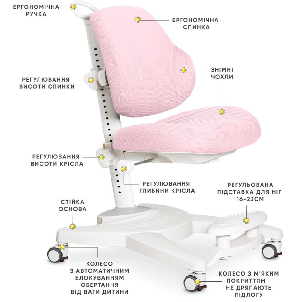 Дитяче крісло Gravity Mealux Y-612 KP Pink рожевий, регулюється