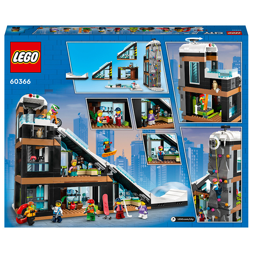 Конструктор LEGO City Горнолыжный и скалолазный центр 60366, 1045 деталей