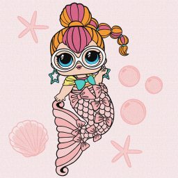Картина по номерам "L.O.L. Surprise! Mermaids Neon QT" Идейка KHO6264, 40х40 см