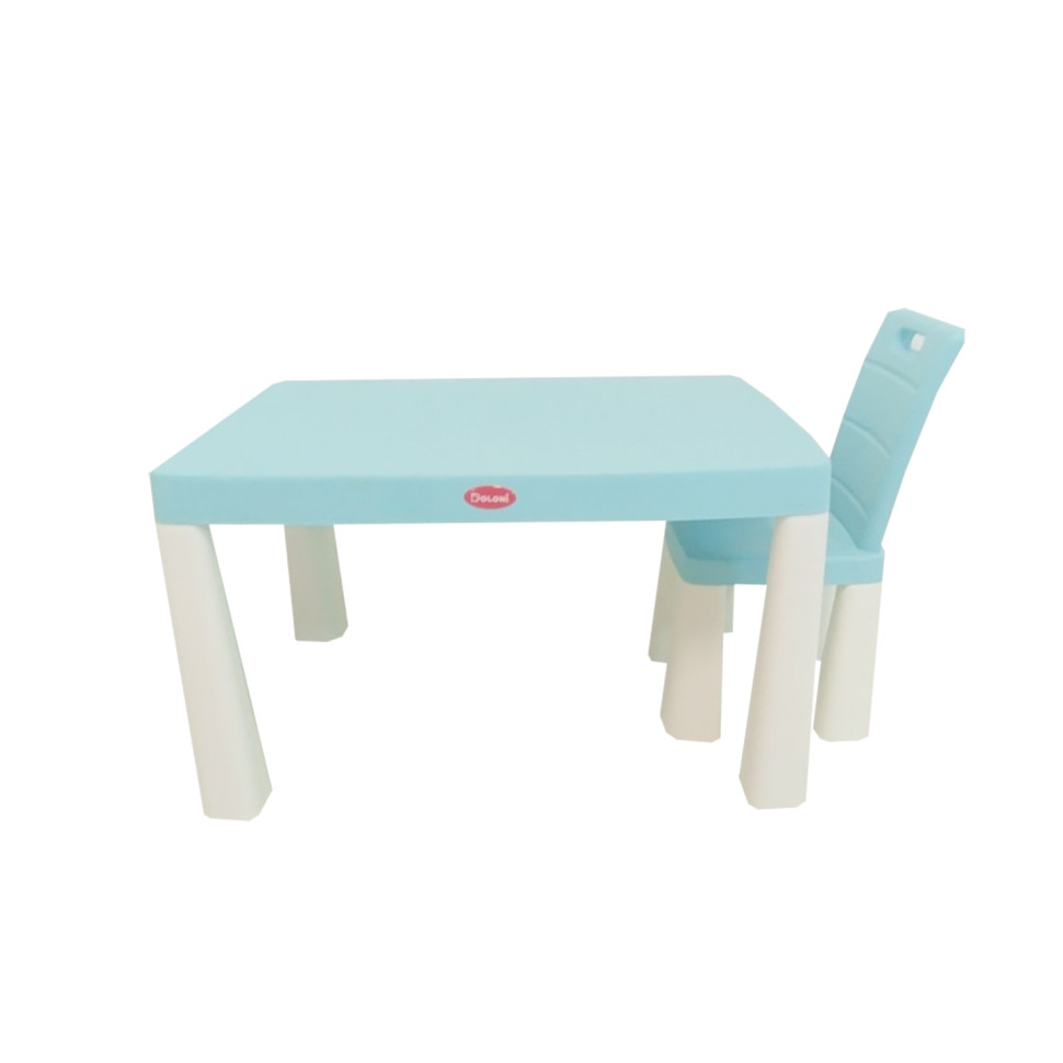 Детский пластиковый Стол и 2 стула DOLONI TOYS 04680/7 бирюзовый