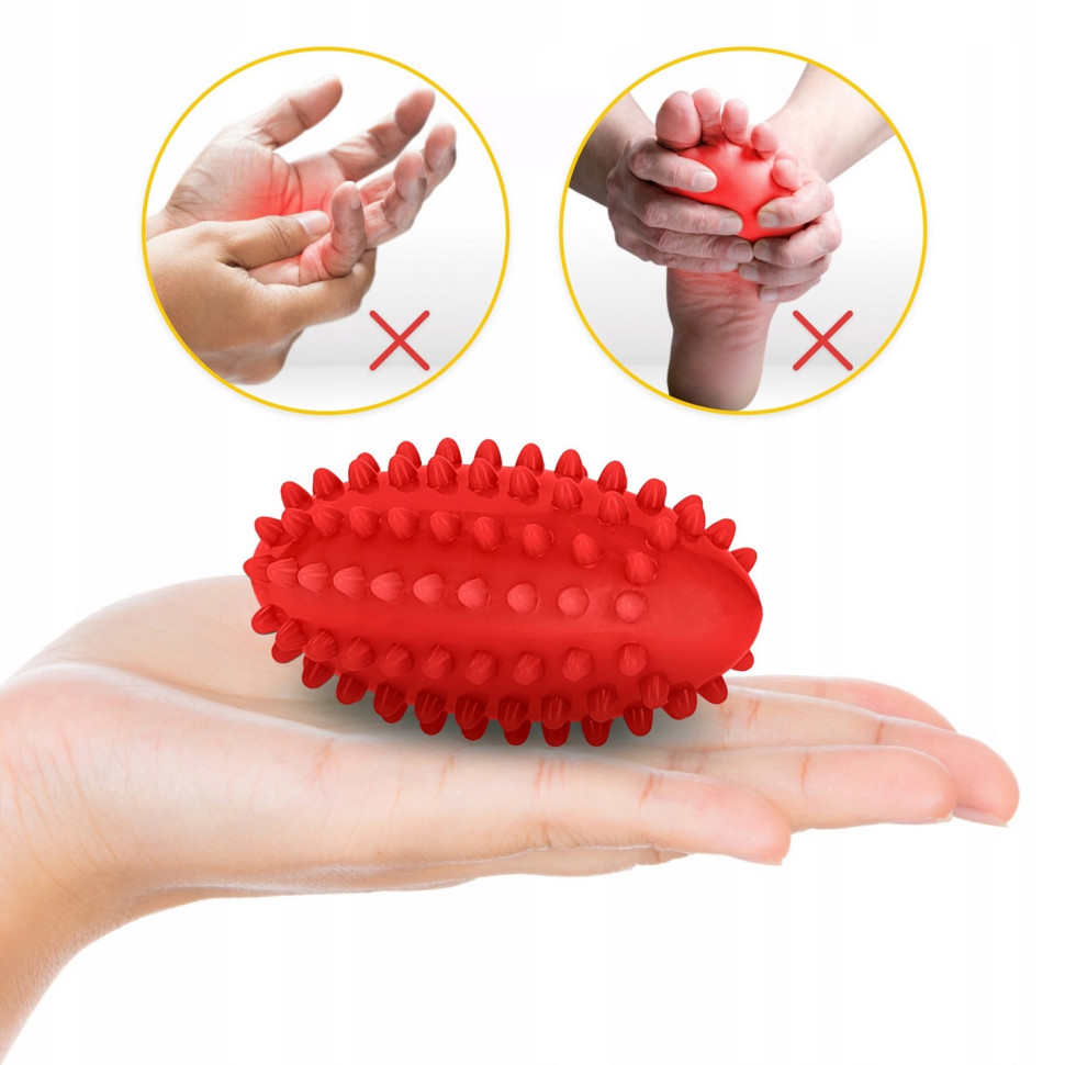 Мяч массажный огурец Spike Bean 4FIZJO P-5905973403313 Red 11.5 x 5 см 