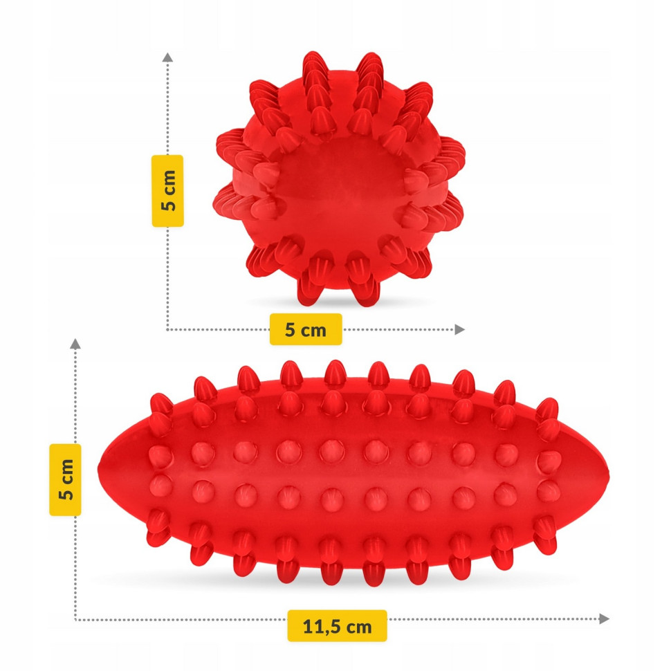 Мяч массажный огурец Spike Bean 4FIZJO P-5905973403313 Red 11.5 x 5 см 