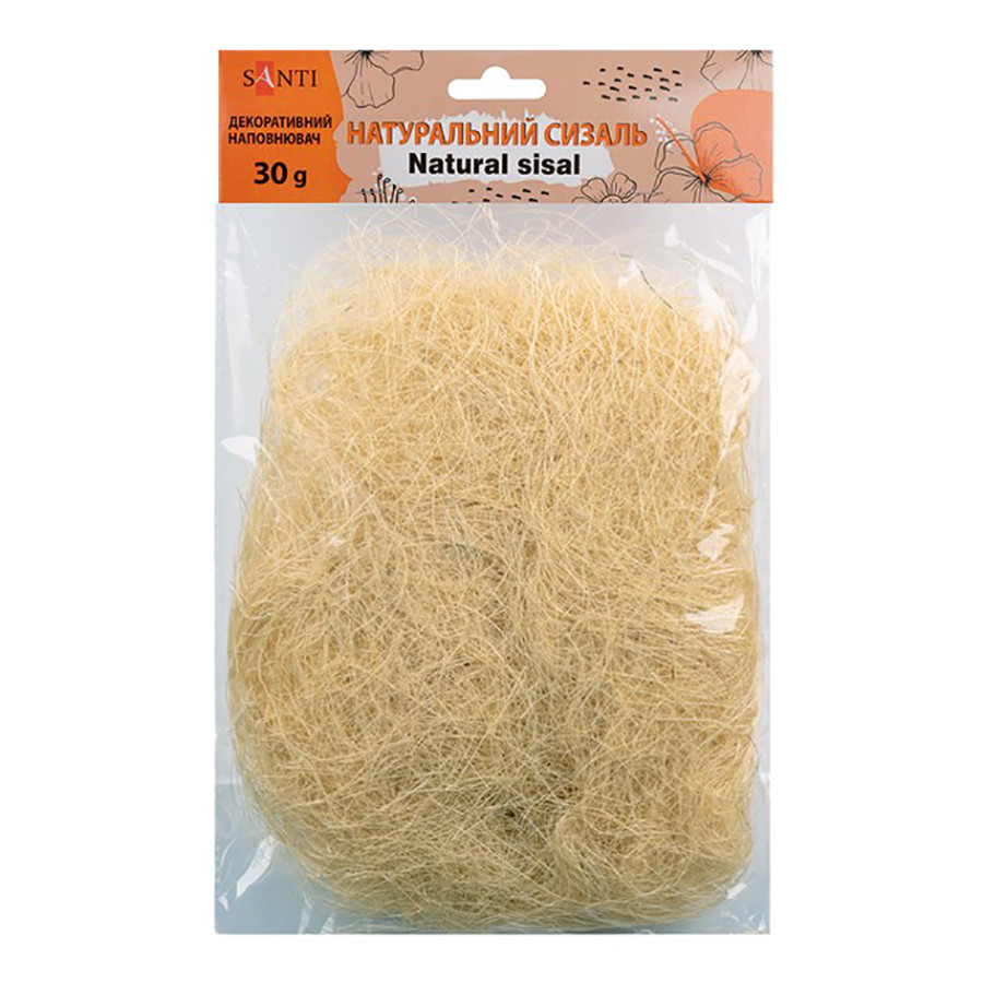 Декоративний наповнювач Сизаль Santi 742783, 30 грам, білий