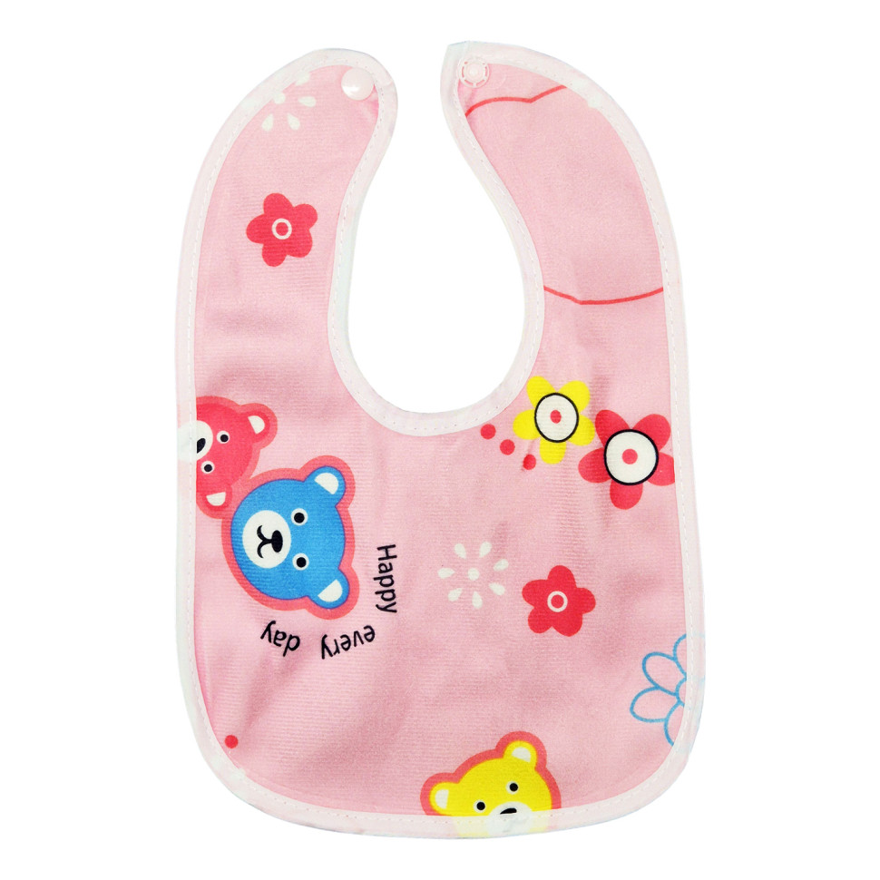 Детский тканевый слюнявчик Mega Zayka MGZ-0600-21 на кнопке