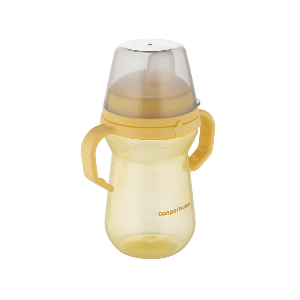 Кружка тренувальна з силіконовим носиком FirstCup Canpol babies 56/615_yel 250 мл