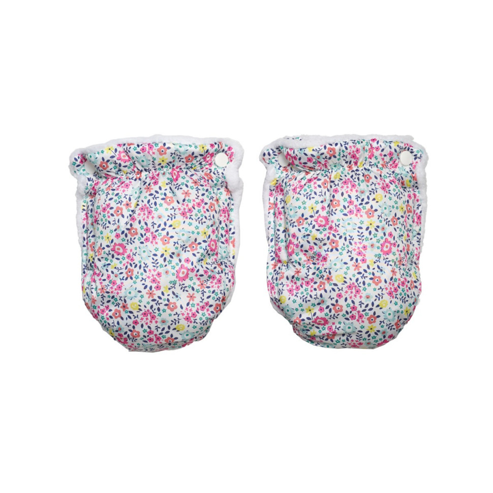 Перчатки для коляски Цветочек Voyage Twins 80-191-TV-08F, меховые