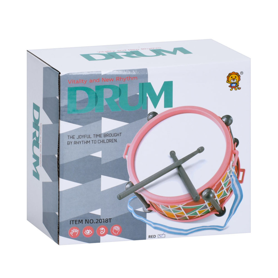 Дитяча іграшка Барабан Bambi 2018T(Green) ремінець, 2 палички