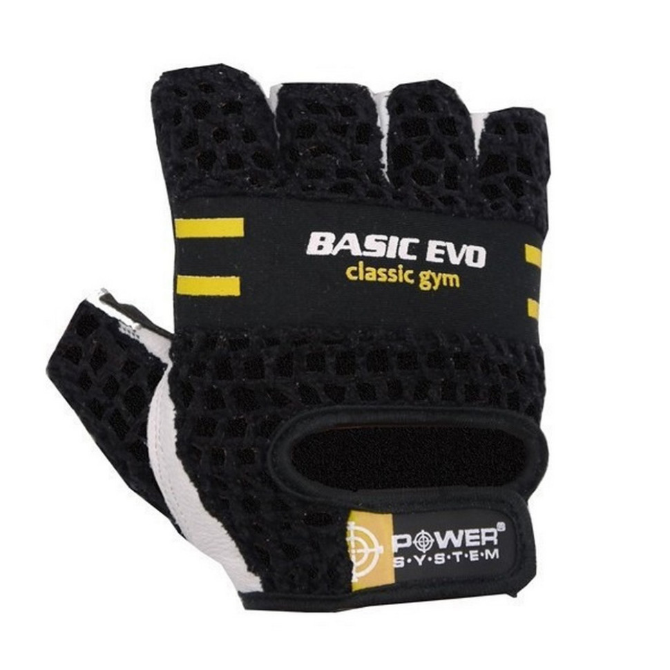 Перчатки для фитнеса Basic EVO Power System PS_2100E_XS_Black/Yellow, XS 20 см
