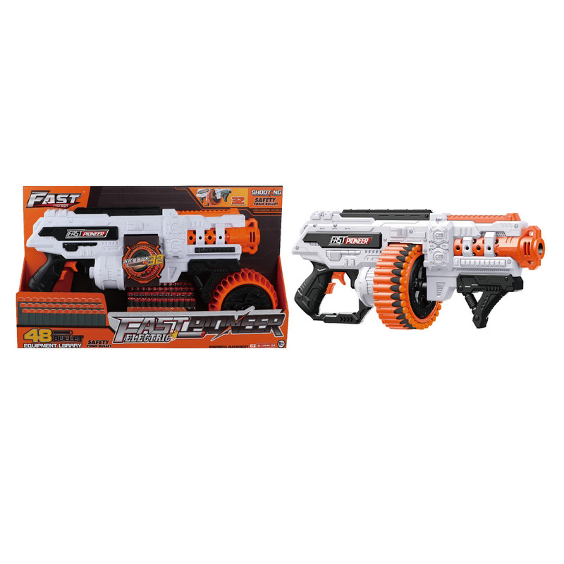 Іграшковий кулемет автоматичний Blaster BIG509 барабан на батарейках з м'якими патронами