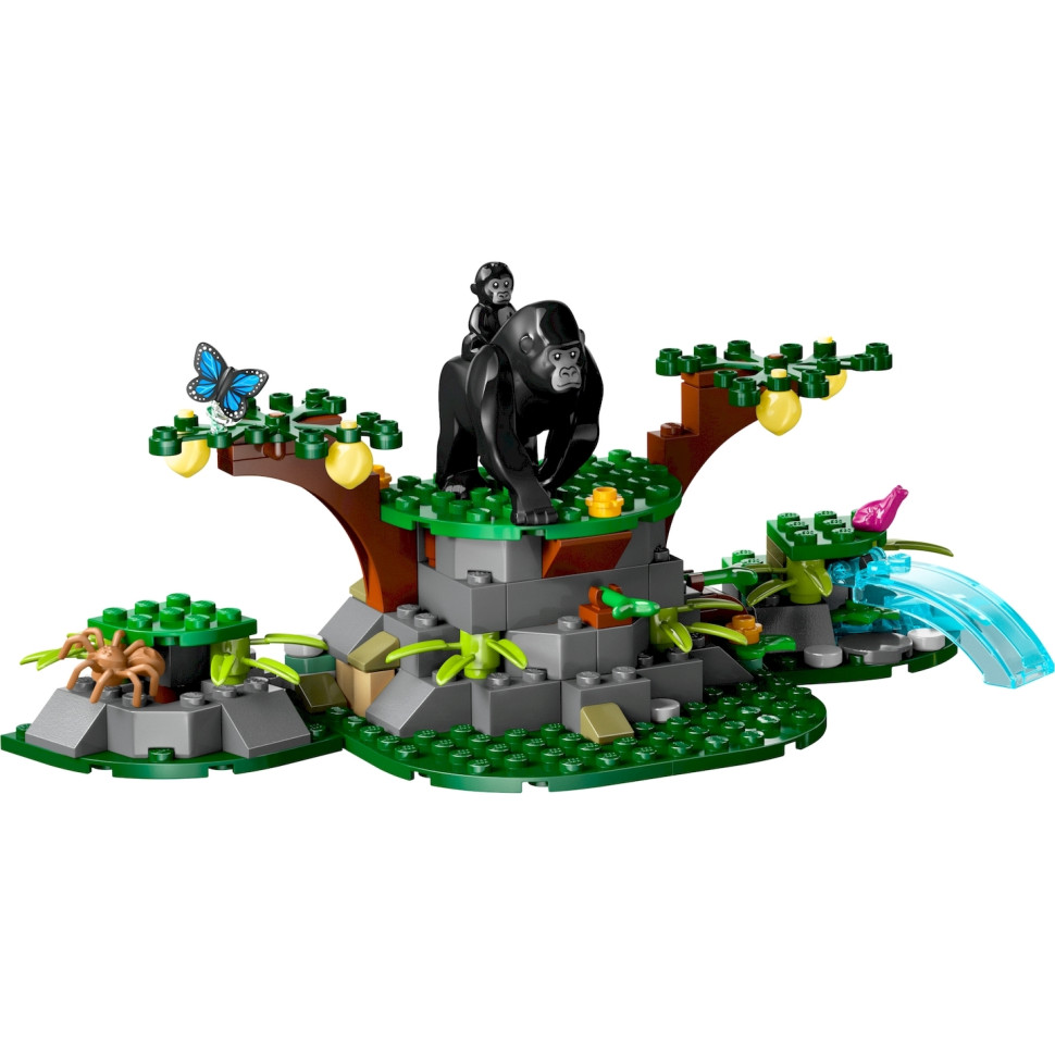 Конструктор LEGO City Вертолет в базовом лагере для исследования джунглей 60437, 881 деталь 