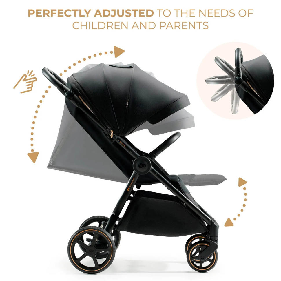 Детская прогулочная коляска Mitzy Ink Black Kinderkraft KSMITZ00BLK0000