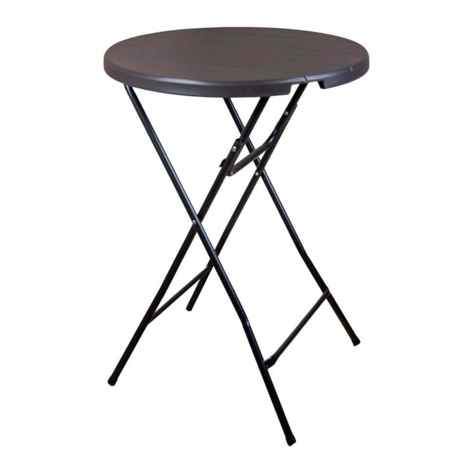 Стіл складаний круглий ТЕ-1848 Time Eco 4820211101640, графіт, 0,8 м