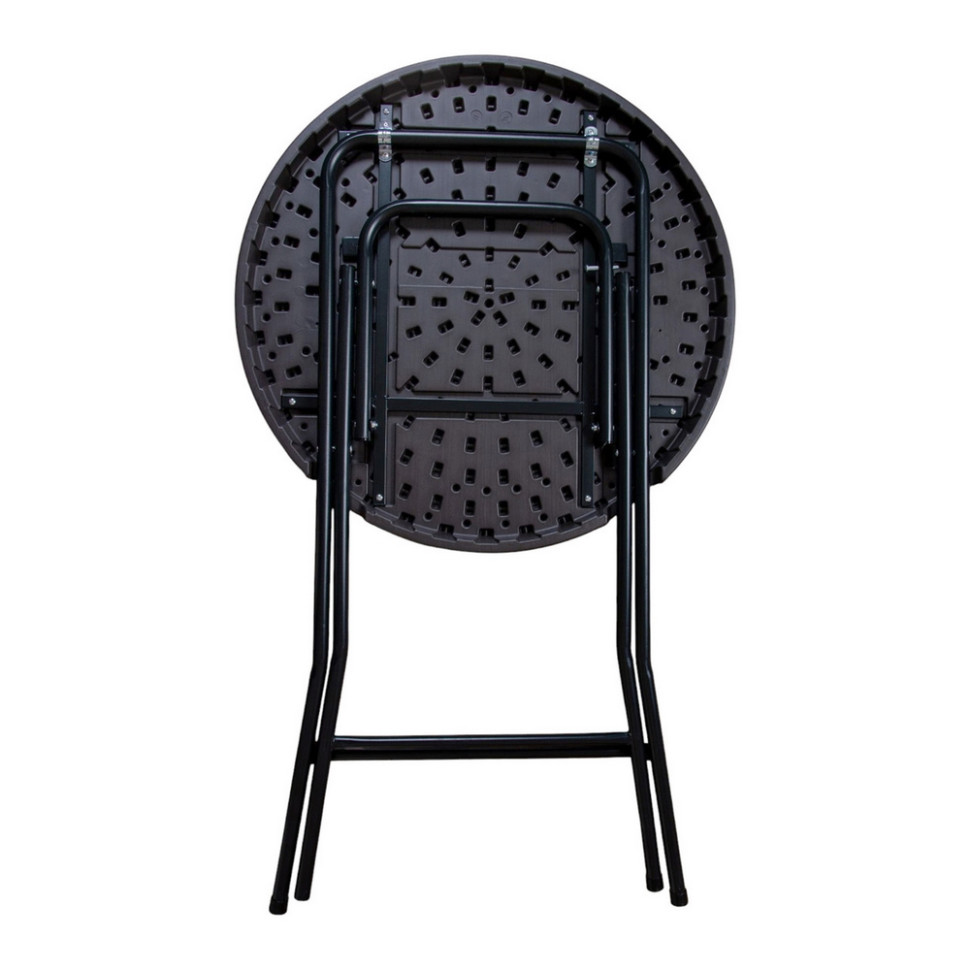 Стіл складаний круглий ТЕ-1848 Time Eco 4820211101640, графіт, 0,8 м